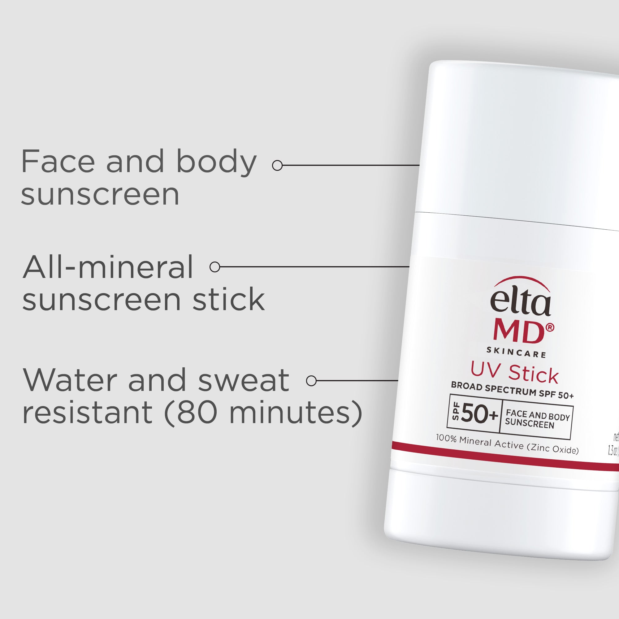 EltaMD UV Stick Broad-Spectrum SPF 50+. Compact size to make reapplication a breeze.