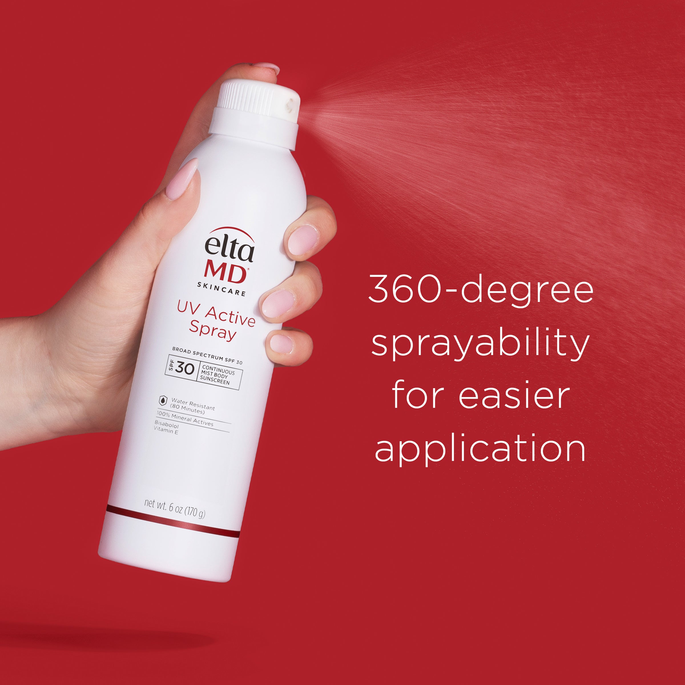 360-degree sprayability for easy application