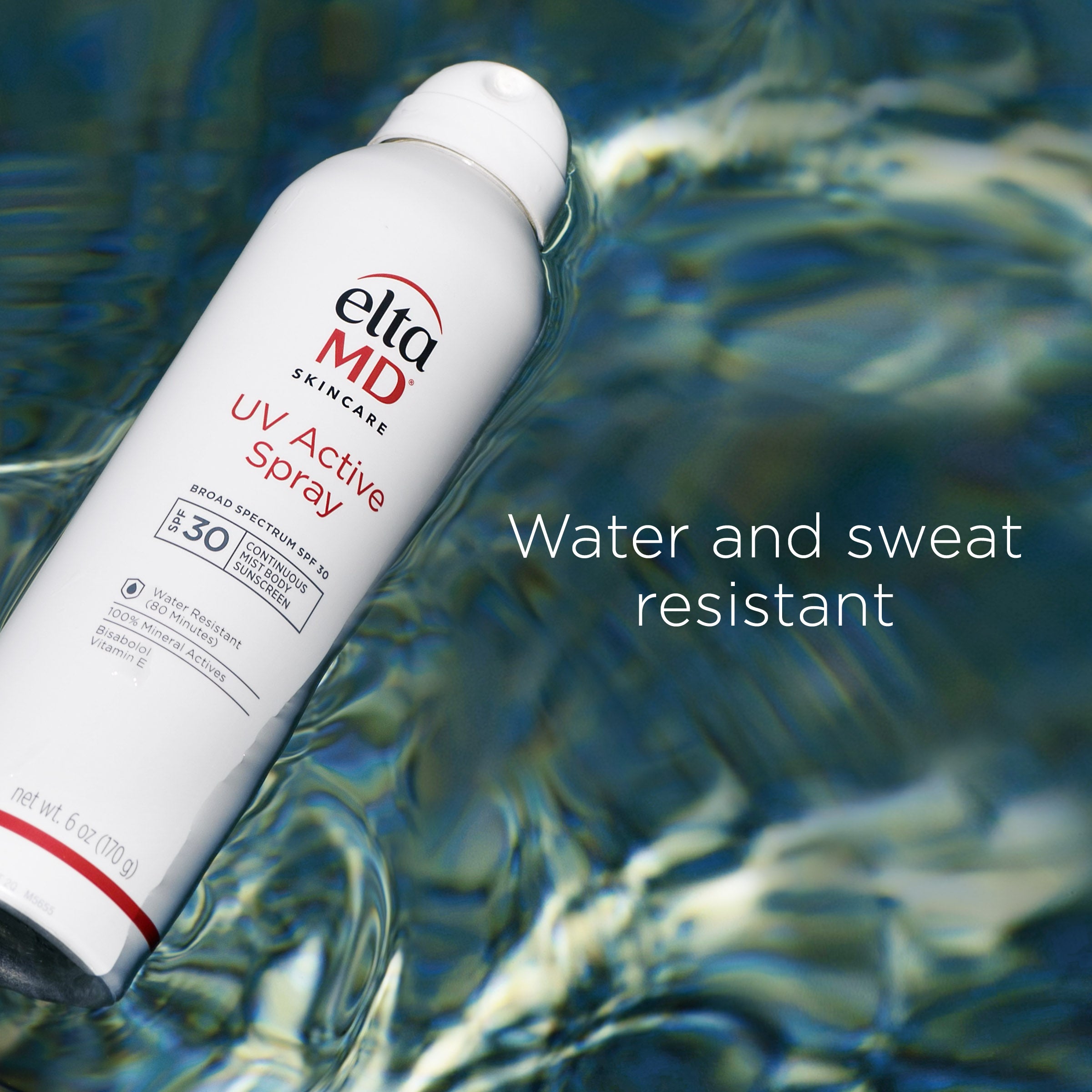 Water and sweat resistant.